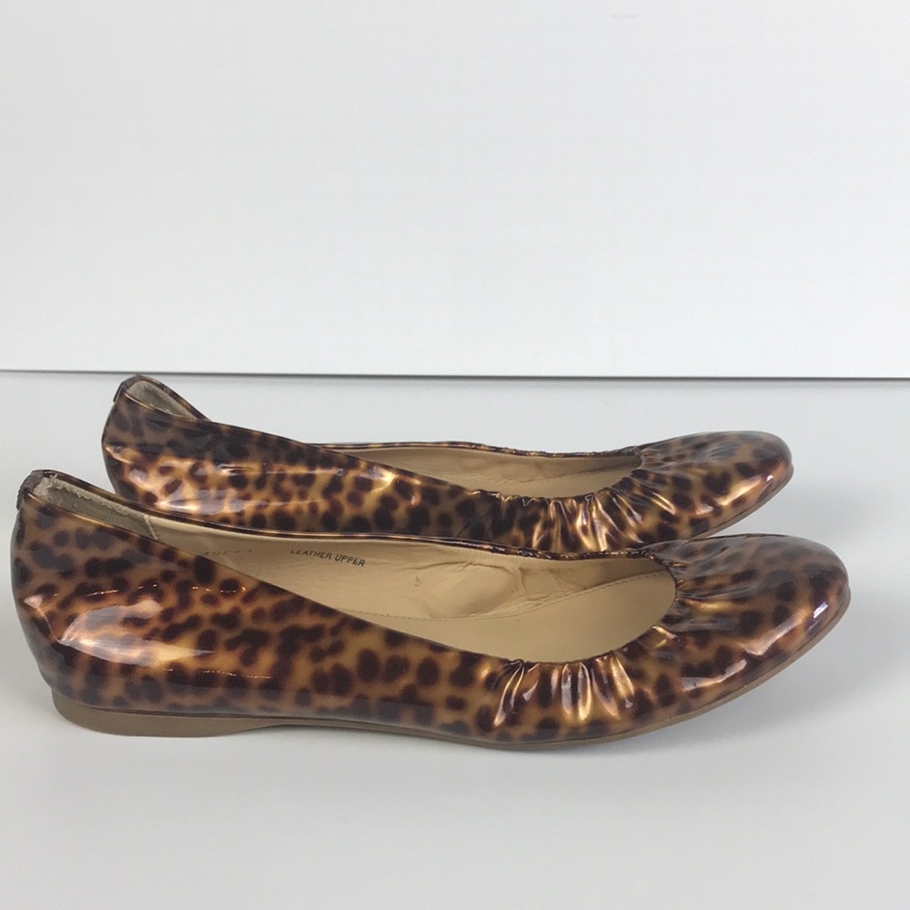 J. Crew animal print flats size 7 leather upper